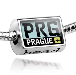 Beads "Airport code "PRG / Prague" Country United Republic   Pandora Charm & Bracelet Compatible NEONBLOND Jewelry & Accessories Jewelry