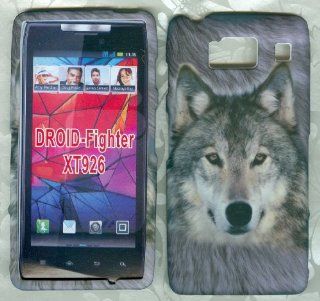 Wild Grey Wolf Hard Phone Cover Verizon Motorolla Droid Razr Hd / Fighter Xt926 Cell Phones & Accessories