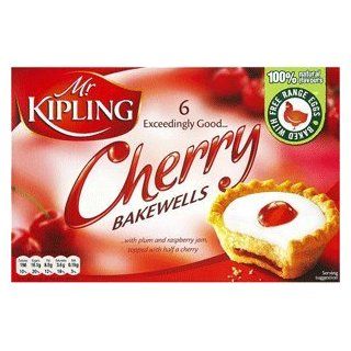 Mr Kipling Cakes   Cherry Bakewells   6 Pack  Packaged Fruit Snack Cookies  Grocery & Gourmet Food