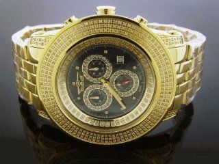 King Master Swiss Movt Round 302 PCS Diamonds 50mm Yellow Gold Watch Watches