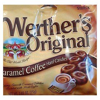 PACK OF 6 (SIX) coffee WERTHERS ORIGINAL CARAMEL COFFEE HARD CANDIES BY STORCK, MADE IN GERMANY YOU WILL RECEIVE 6 BAGS OF 2.65 OZ. (75g)  Grocery & Gourmet Food