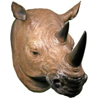 Life Size Wall Mounted Rhinoceros Rhino Head   Childrens Wall Decor