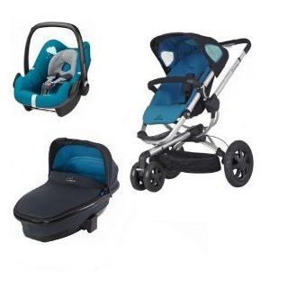 Quinny 2012 Buzz Stroller WITH Dreami Bassinett and Maxi Cosi Mico Car Seat (Blue)  Infant Car Seat Stroller Travel Systems  Baby