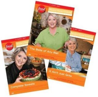 Paula's Home Cooking Volume 4 6 DVD Box Set Collection Complete Sweets (3 DVD Set), The Belle of Any Ball (3 DVD Set), and It Ain't Just Grits (3 DVD Set) Paula Deen, Jamie Deen, Bobby Deen, Deen Family, Food Network, Complete Sweets The Belle of