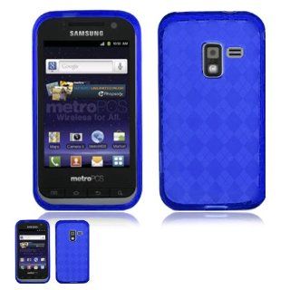 Samsung Galaxy Attain R920 Blue TPU Crystal Skin Case + FREE Clear Screen Protector Cell Phones & Accessories