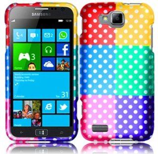 Samsung ATIV S T899m ( T Mobile ) Phone Case Accessory Refreshing Polka Hard Snap On Cover with Free Gift Aplus Pouch Cell Phones & Accessories