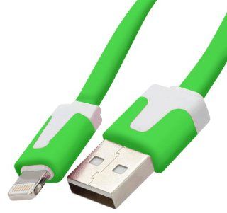 Exian Lightning to USB Flat Cable 1 Meter Green Cell Phones & Accessories