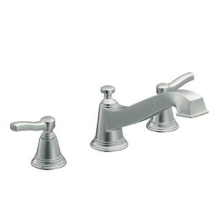 Moen TS923 Rothbury Two Handle Low Arc Roman Tub Faucet without Valve, Chrome   Two Handle Tub And Shower Faucets  