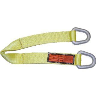 Stren Flex TTA1 903 6 Type 2 Nylon Triangle Triangle Web Sling with Aluminum End Fitting, 1 Ply, 4800 lbs Vertical Load Capacity, 6' Length x 3" Width, Yellow Industrial Web Slings