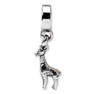 .925 Sterling Silver Giraffe Dangle Bead Jewelry