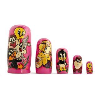 5 pcs/ 5" Baby Looney Tunes Russian Nesting Dolls Toys & Games