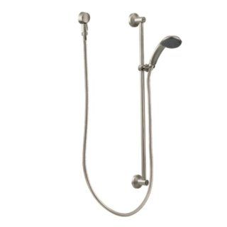Moen 52710EP15CBN Commercial M Dura Slide Bar with Hand Shower, 30 Inch, 1.5 gpm, Classic Brushed Nickel   Hand Held Showerheads  