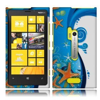Nokia Lumia 928 Blue Ocean Wonder Rubberized Cover Cell Phones & Accessories