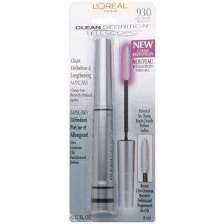 L'Oreal Telescopic Clean Definition & Lengthening Mascara, Black Brown 930  Curling Mascara  Beauty