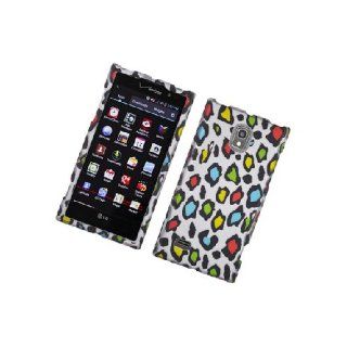 LG Spectrum 2 VS930 Optimus LTE II White Rainbow Leopard Skin Cover Case Cell Phones & Accessories