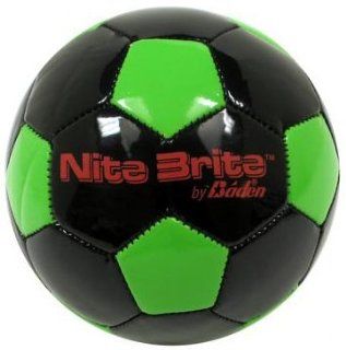 Baden Nite Brite Mini Glow In Dark Soccer Balls BLACK   102 MINI SIZE 1  Sports & Outdoors