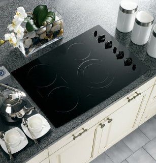 GE PP932BMBB Profile 30" Black Electric Smoothtop Cooktop Appliances