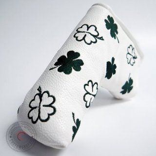 CustomShop_C911 Golf Putter Headcover fits Scotty Cameron / Ping Shamrock [White/Green]  Sports Fan Golf Club Head Covers  Sports & Outdoors