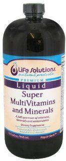 Life Solutions   Super Multi Vitamins and Minerals Liquid   32 oz. Health & Personal Care