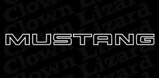 "Mustang" Outline Windshield Banner Decal Sticker No Logos 40"x3" 