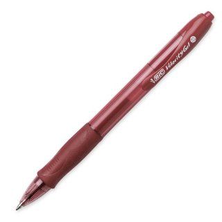 BIC Velocity Retractable Gel Pen, Refillable, Medium Point (0.7 mm), Red, 12 Pens  Rollerball Pens 