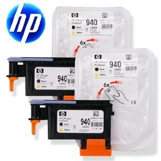 (2 Pack) Original HP 940 Printhead BLACK/YELLOW (Two of C4900A) Electronics