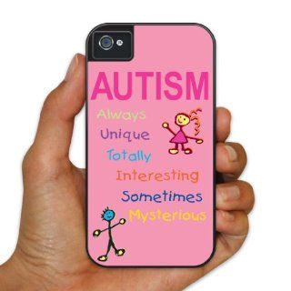 Autism Awareness   iPhone 4/4s BruteBoxTM Case   Always Unique Totally Interesting Sometimes Mysterious   2 Part Rubber and Plastic Protective Case Cell Phones & Accessories