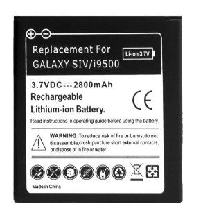 2800mAh Li ion Battery For Samsung Galaxy S4, GT I9505, SGH M919(T Mobile), SCH I545(Verizon), SGH I337(AT&T), SPH L720(Sprint) Cell Phones & Accessories