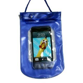 Waterproof Transparent Vinyl Mobile Cell Phone Camera Wallet Valuables Pouch Case with Adjustable Cord   Apple iPhone 4 5   Samsung Galaxy S3 S4 Note2   HTC One   Nokia Lumia 920 1020   Blue Cell Phones & Accessories