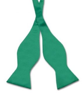 Vesuvio Napoli SELF TIE Bow Tie Solid EMERALD GREEN Color Men's BowTie at  Mens Clothing store