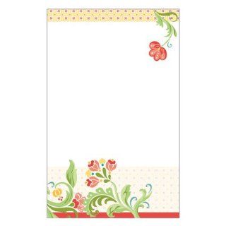 Gina B. List & Plan Pad by Gina B. Designs   Fleur Floral Cream  Memo Paper Pads 
