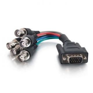 6in Premium VGA Male to RGBHV (5 BNC) Female Video Cable