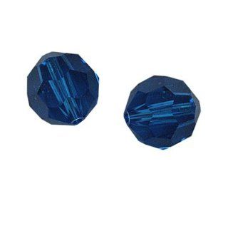 Swarovski Capri Blue Austrian Crystal 6mm Round Bead
