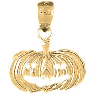 Gold Plated 925 Sterling Silver Pumpkin Pendant Jewels Obsession Jewelry