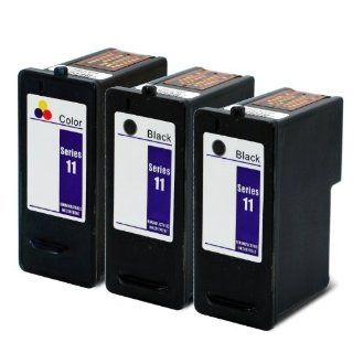 3 Pack (2BK+1C) DELL Remanufactured DELL (Series 11) JP451 Black and JP452 Color Ink Cartridges for DELL v505 v505w 948 Printer All in one