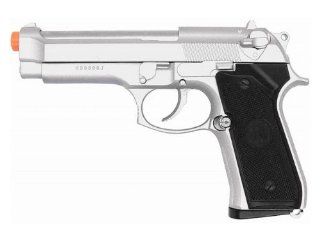 KJW M9 Gas/CO2 Blowback Full Metal Airsoft Pistol   Silver  Sports & Outdoors