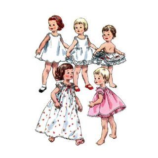 1950s Toddlers Slip Nightgown Petticoat Panties Lingerie Simplicity 1563 Vintage Sewing Pattern Size 1