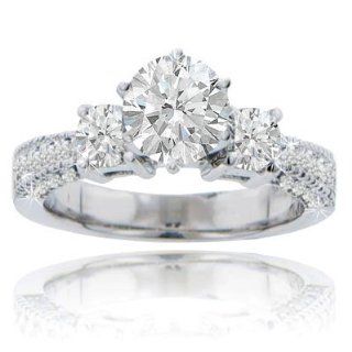 1.86CT. Women's Diamond Engagement Ring With Round Cut Diamonds Jewelry