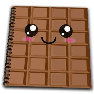 db_57500_2 InspirationzStore Cute Food   Kawaii Happy Milk Chocolate Bar   Cute Smiley Foods   Japanese Style Cartoon Anime Character   Drawing Book   Memory Book 12 x 12 inch
