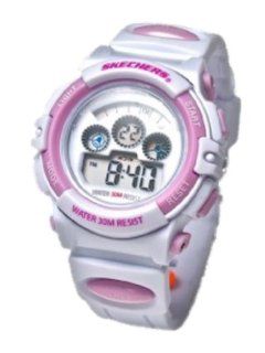 Skechers White/Light Pink Digital Multi Function Watch at  Women's Watch store.