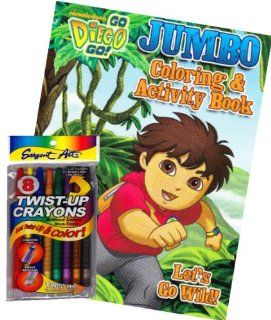 Go Diego Go Coloring Book Set with Twist up Crayons Toys & Games