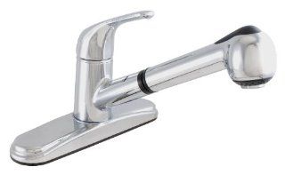 LDR 952 10345CP Exquisite Kitchen Faucet, Single Handle, With Spray, Lifetime Plastic, Chrome   Touch On Kitchen Sink Faucets  