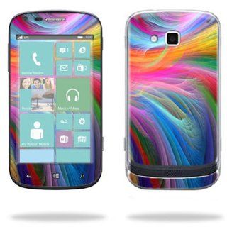 MightySkins Protective Skin Decal Cover for Samsung ATIV Odyssey SCH I930 Cell Phone Verizon Sticker Skins  Rainbow Waves Cell Phones & Accessories