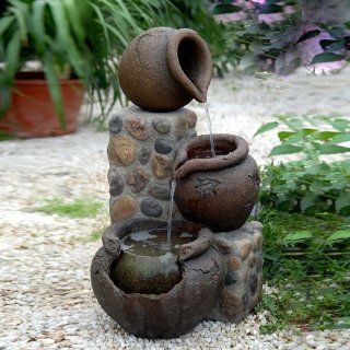 Mainstays Broken Pots Fountain MS International MS13 093 930 75  Outdoor Statues  Patio, Lawn & Garden