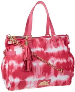 Juicy Couture Nylon Lauryn Zip Top Tote,Pink Tie Dye,One Size Clothing