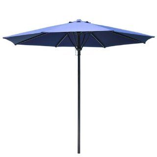 10 Ft Open Spring Patio Umbrella w/ Aluminum Pole   Navy Blue  Patio, Lawn & Garden