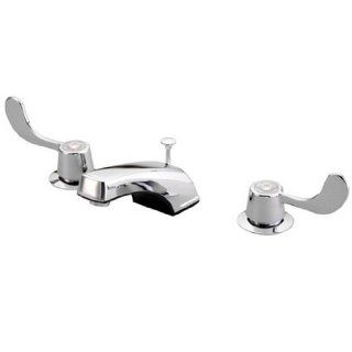 Kingston Brass KB931B Vista 8 Inch Widespread Lavatory Faucet Twin Blade Handle with Brass Pop Up, Polished Chrome   Touch On Bathroom Sink Faucets  