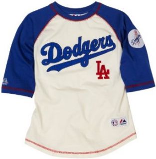 MLB Boys' Los Angeles Dodgers 3/4 Sleeve Raglan Tee (Royal, 10/12)  Sports Fan T Shirts  Sports & Outdoors