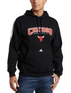 NBA Chicago Bulls Represent 3 Stripe Hood (Black, X Large)  Sports Fan Sweatshirts  Clothing