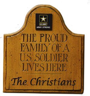 U.S. Army wall plaque, personalized with your family name   Decorative Plaques